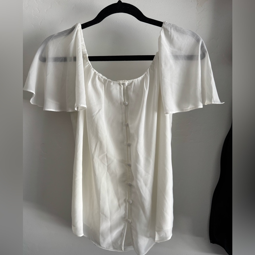 Dainty white naked zebra top